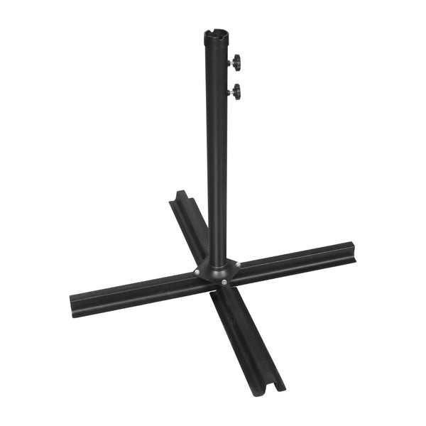 English Elm Sedona 10 FT Round Cantilever Umbrella with 32 Solar LED Lights for Ultimate Outdoor Comfort Gray GM-WL-UU012-GRY-GG