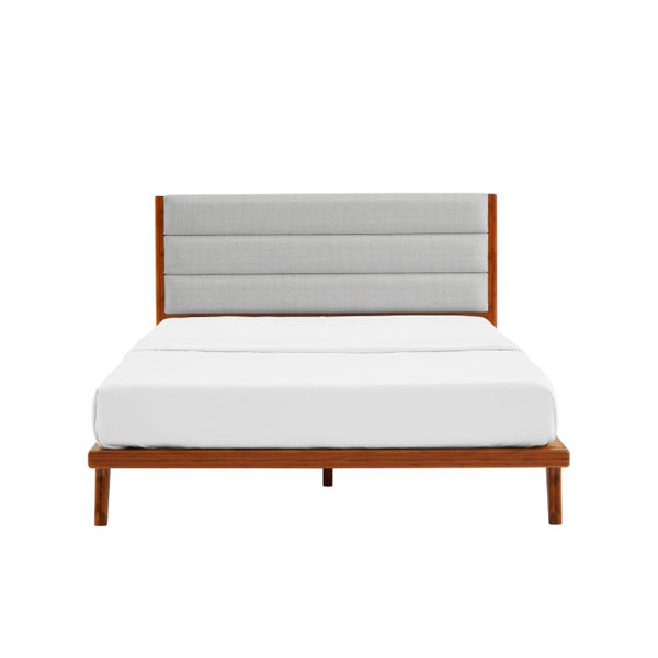 Greenington Mercury Upholstered Platform Bed Solid Bamboo Frame Padded Headboard Modern Bedroom Amber GM002AM