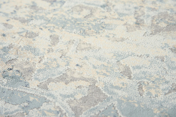Alora Decor Glamour Plush Transitional Area Rug With Vine & Scroll Motif In Blue, Teal, Beige, Ivory Accent 3'11" x 5'6" GLOGM100089093156