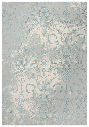 Alora Decor Glamour Alora DéCor Transitional Blue And Gray Ornate Vine Rug — Soft Polyester, Durable Power-Loomed Quality 8'6" x 11'10" GLOGM100233098610