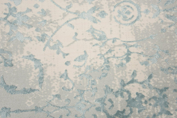 Alora Decor Glamour Alora DéCor Transitional Blue And Gray Ornate Vine Rug — Soft Polyester, Durable Power-Loomed Quality 8'6" x 11'10" GLOGM100233098610