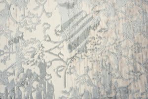 Alora Decor Glamour Gray Runner Rug 2'7"X9'6" Power-Loomed Polyester, Transitional Vine Scroll Design, Durable Elegance GLOGM100333072796