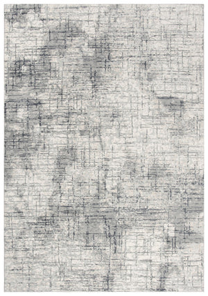 Alora Decor Glamour Contemporary Abstract Cream And Gray Area Rug — Power-Loomed Polyester, Low Pile Durable Elegance 5'3" x 7'6" GLOGM100407335376