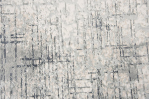 Alora Decor Glamour Gray/Cream Runner Rug 2'7"X9'6" Power-Loomed Turkey 100% Polyester Durable Soft Texture GLOGM100407332796