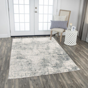 Alora Decor Glamour Gray/Cream Runner Rug 2'7"X9'6" Power-Loomed Turkey 100% Polyester Durable Soft Texture GLOGM100407332796