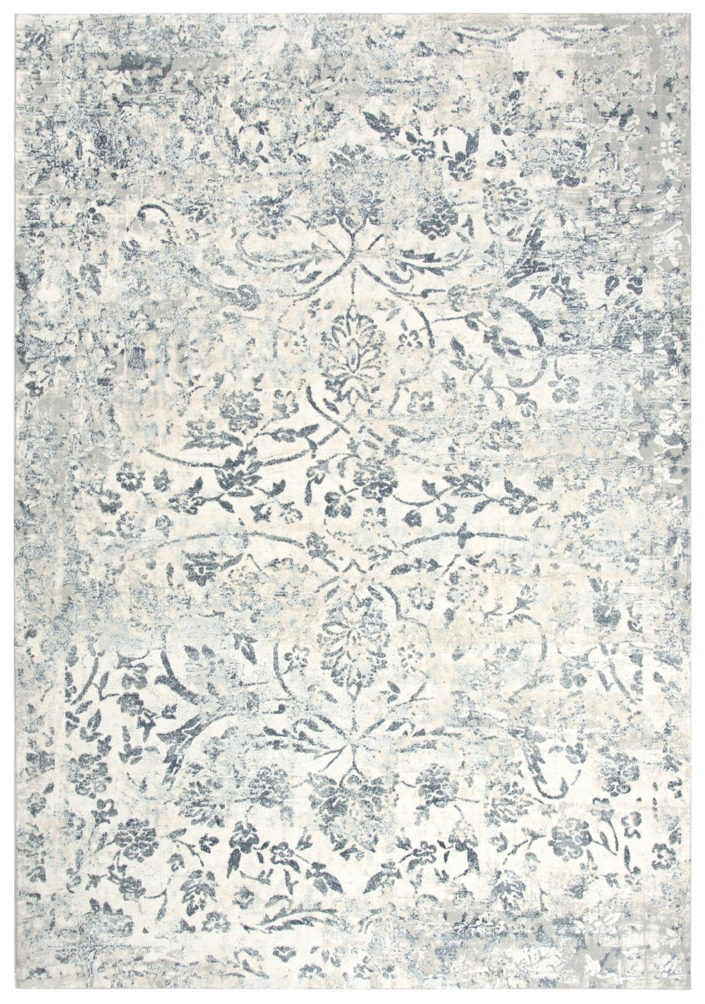 Alora Decor Glamour Beige Transitional Power-Loomed Rug With Vine & Scroll Motifs, Plush Polyester Pile For Comfort 3'11" x 5'6" GLOGM100607333156