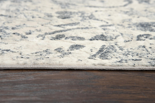 Alora Decor Glamour Beige Transitional Power-Loomed Rug With Vine & Scroll Motifs, Plush Polyester Pile For Comfort 3'11" x 5'6" GLOGM100607333156