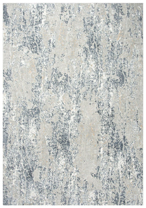 Alora Decor Glamour Serene Gray And Ivory Rectangle Rug — Power‑Loomed Turkish Polyester With Silky Plush Feel 8'6" x 11'10" GLOGM100707338610