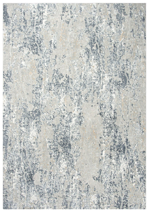 Alora Decor Glamour Serene Gray And Ivory Rectangle Rug — Power‑Loomed Turkish Polyester With Silky Plush Feel 8'6" x 11'10" GLOGM100707338610