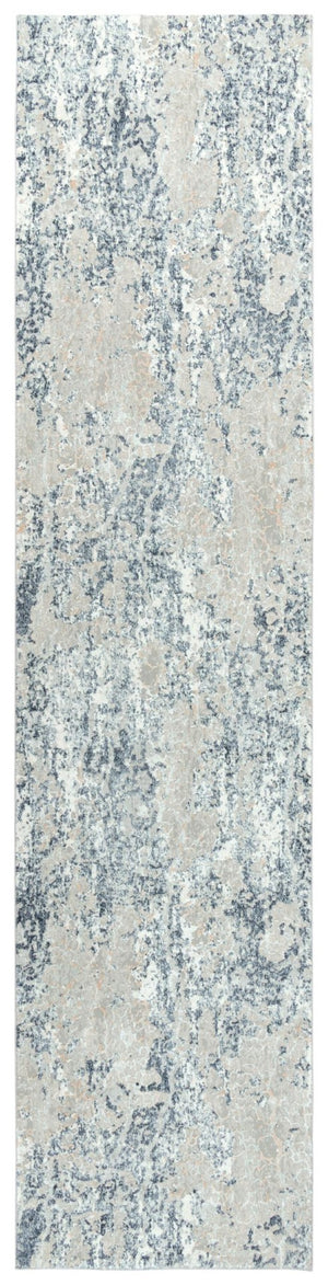 Alora Decor Glamour Gray Runner Rug Power-Loomed 100% Polyester Silky Coastal Ivory-Gray Wash 2'7"X9'6" GLOGM100707332796