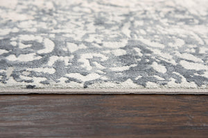 Alora Decor Glamour Soft-Feel Gray Rug Power-Loomed Polyester With Elegant Vine & Scroll Pattern For Rooms 8'6" x 11'10" GLOGM100807338610