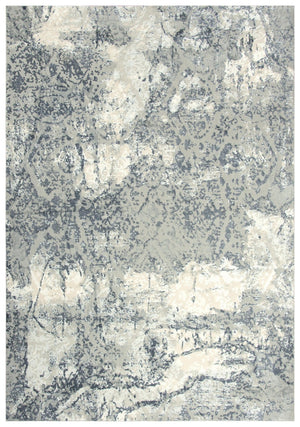 Alora Decor Glamour Modern Abstract Gray Cream Area Rug — Plush Power-Loomed Polyester, Durable & Soft Underfoot 7'10" x 9'10" GLOGM100907337109