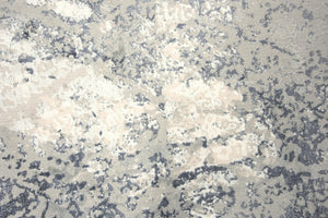 Alora Decor Glamour Abstract Gray Runner Rug 2'7"X9'6" — Power-Loomed Polyester, Modern Cream & Gray Durable Style GLOGM100907332796