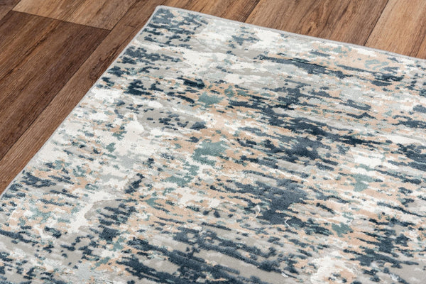 Alora Decor Glamour Plush Turkish Area Rug With Abstract Blue, Ivory, Beige And Gray Tones For Modern Charm 8'6" x 11'10" GLOGM101037898610