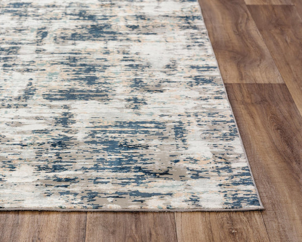 Alora Decor Glamour Plush Turkish Area Rug With Abstract Blue, Ivory, Beige And Gray Tones For Modern Charm 8'6" x 11'10" GLOGM101037898610