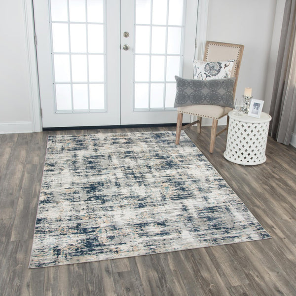 Alora Decor Glamour Plush Turkish Area Rug With Abstract Blue, Ivory, Beige And Gray Tones For Modern Charm 8'6" x 11'10" GLOGM101037898610