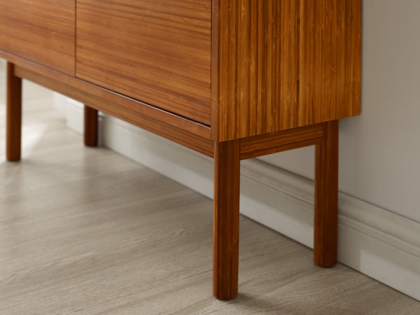 Greenington Mira Solid Bamboo Console Table Mid-century Modern Entryway Piece with Amber Finish GMA0001AM