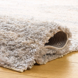 Safavieh Gemma Plush Low-Profile Shag Rug In Ivory Beige Grey — Soft, Stain-Resistant, Turkish Power-Loomed Luxury 5'-3" x 7'-6" GMA600A-5