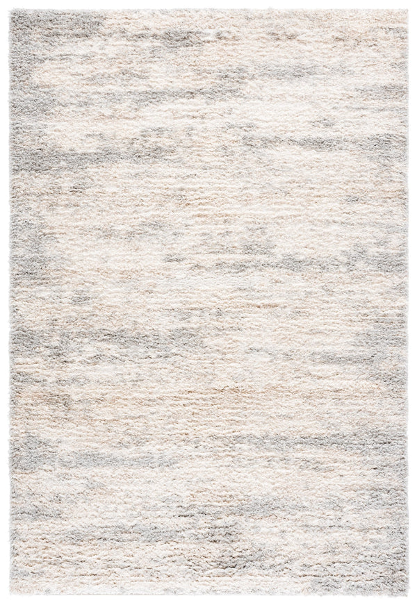 Safavieh Gemma Round Shag Rug Ivory Beige Grey — Plush 7/8" Pile, Power-Loomed Turkish Durability, Cozy Accent 6'-7" x 6'-7" GMA600A-7R
