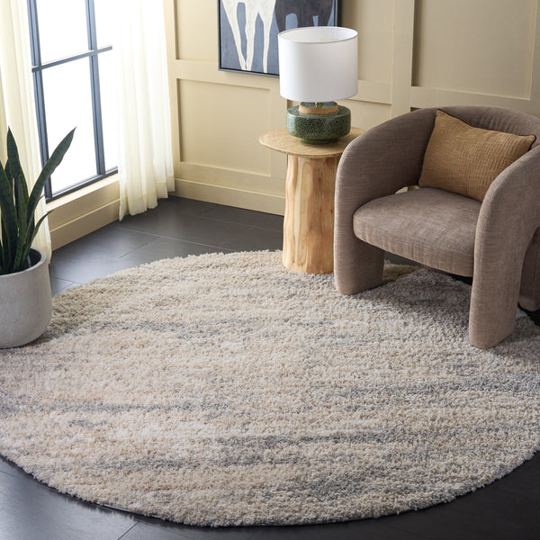 Safavieh Gemma Luxurious Low-Profile Shag Rug In Ivory Beige Grey — Soft, Durable, Stain-Resistant Accent Piece 4'-0" x 6'-0" GMA600A-4