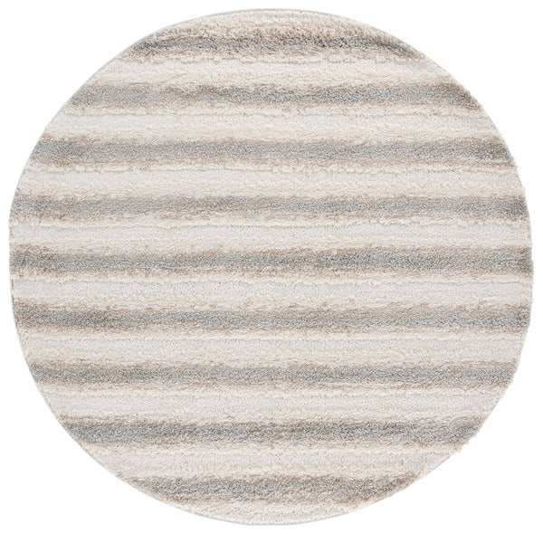 Safavieh Gemma Modern Ivory Beige Grey Shag Rug — Cozy Low-Profile Pile, Durable Power-Loomed Turkish Finish 6'-7" x 6'-7" GMA602A-7SQ