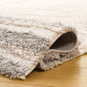 Safavieh Gemma Plush Round Shag Rug In Ivory Beige Grey – Power-Loomed Turkish Durable Fibers, Stain-Resistant Comfort 6'-7" x 6'-7" GMA604A-7R
