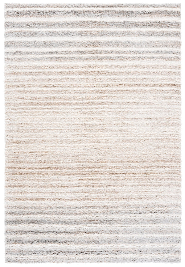 Safavieh Gemma Plush Round Shag Rug In Ivory Beige Grey – Power-Loomed Turkish Durable Fibers, Stain-Resistant Comfort 6'-7" x 6'-7" GMA604A-7R