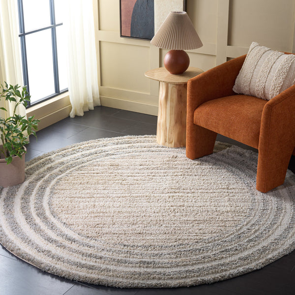 Safavieh Gemma Luxurious Shag Rug In Ivory Beige Grey — Plush 7/8" Pile, Power-Loomed Turkey, Durable Comfort 8'-0" x 10'-0" GMA604A-8