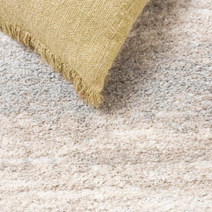 Safavieh Gemma Plush Shag Rug In Ivory Beige Grey — Low-Profile 7/8" Pile, Durable Power-Loomed Comfort 5'-3" x 7'-6" GMA606A-5