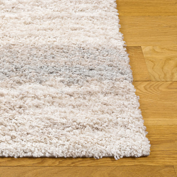 Safavieh Gemma Plush Round Shag Rug Ivory Beige Grey — Power-Loomed Turkey, Soft 7/8" Pile, Easy Care 6'-7" x 6'-7" GMA606A-7R