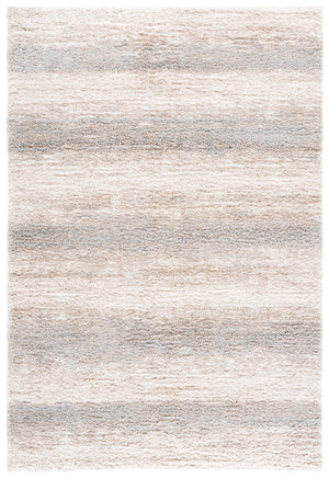 Safavieh Gemma Plush Shag Rug In Ivory Beige Grey — Low-Profile 7/8" Pile, Durable Power-Loomed Comfort 5'-3" x 7'-6" GMA606A-5