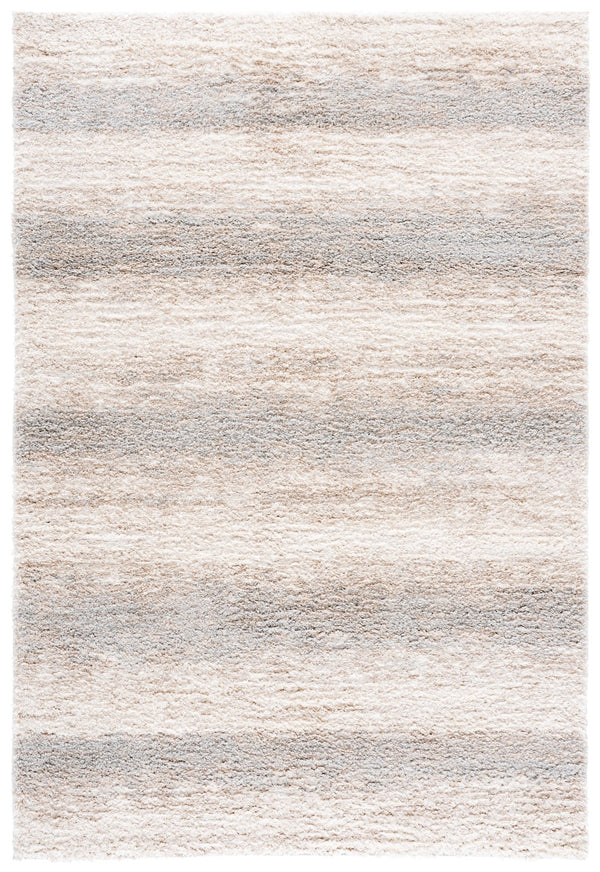 Safavieh Gemma Plush Shag Rug In Ivory Beige Grey — Low-Profile 7/8" Pile, Durable Power-Loomed Comfort 5'-3" x 7'-6" GMA606A-5