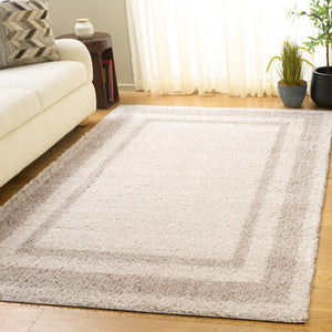 Safavieh Gemma Plush Ivory Beige Square Rug — Power-Loomed Turkey, Soft 7/8" Pile, Durable Stain-Resistant Finish 6'-7" x 6'-7" GMA608A-7SQ