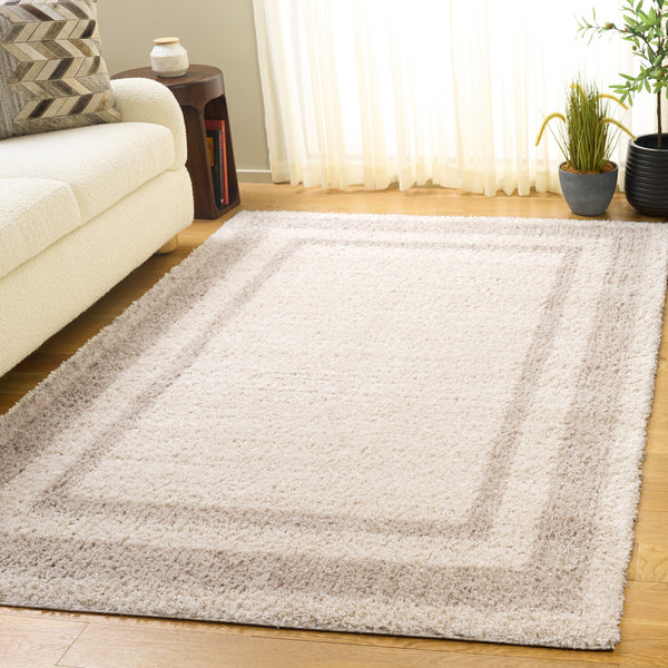 Safavieh Gemma Plush Ivory Beige Square Rug — Power-Loomed Turkey, Soft 7/8" Pile, Durable Stain-Resistant Finish 6'-7" x 6'-7" GMA608A-7SQ