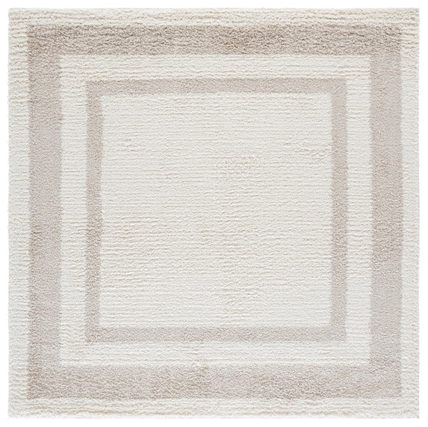 Safavieh Gemma Plush Ivory Beige Square Rug — Power-Loomed Turkey, Soft 7/8" Pile, Durable Stain-Resistant Finish 6'-7" x 6'-7" GMA608A-7SQ