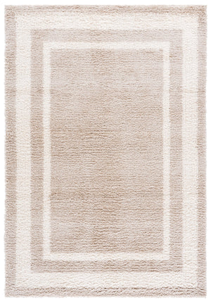 Safavieh Gemma Plush Round Shag Rug In Beige Ivory — Power-Loomed Turkey, Durable Soft Fiber, Cozy Centerpiece 6'-7" x 6'-7" GMA608B-7R