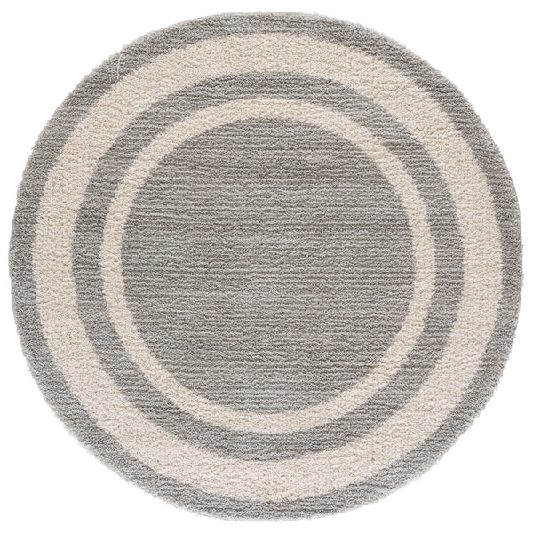 Safavieh Gemma Plush Shag Area Rug In Grey & Ivory — Soft 7/8" Pile, Durable Power-Loomed Turkish Construction 8'-0" x 10'-0" GMA608F-8