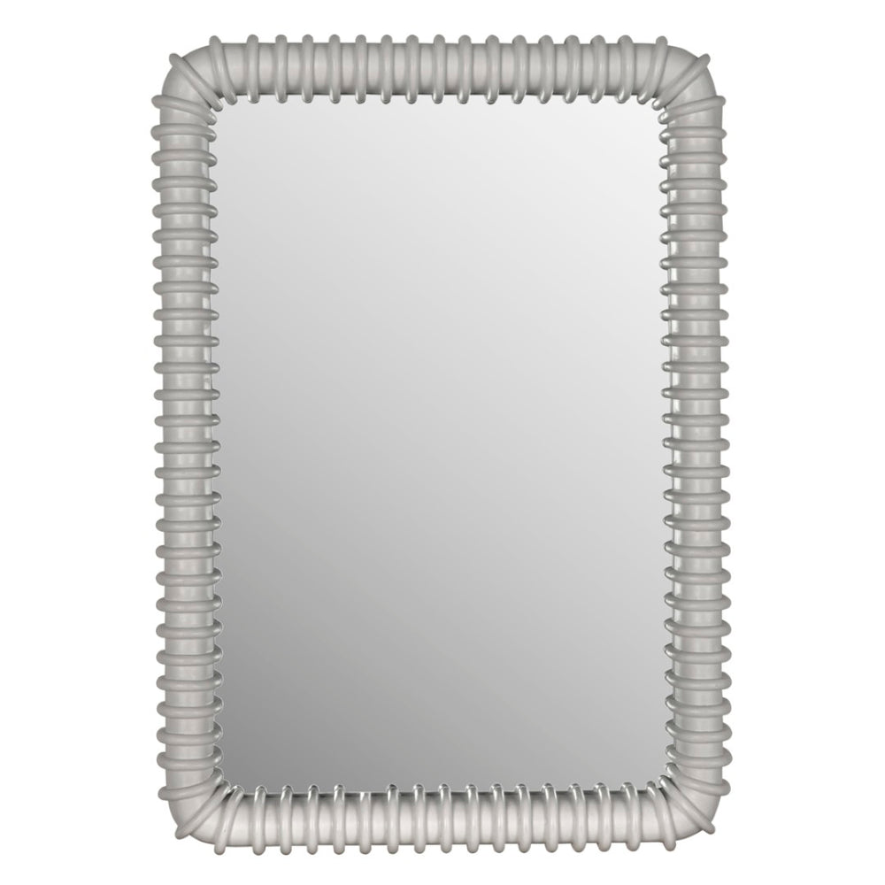 Noir Toshi Mirror – Timeless Elegance & Minimalist Design for Enhanced Spaces and Bright Interiors Solid White GMIR148SW