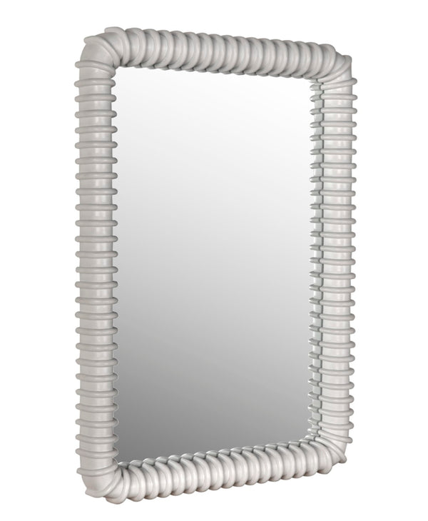 Noir Toshi Mirror – Timeless Elegance & Minimalist Design for Enhanced Spaces and Bright Interiors Solid White GMIR148SW