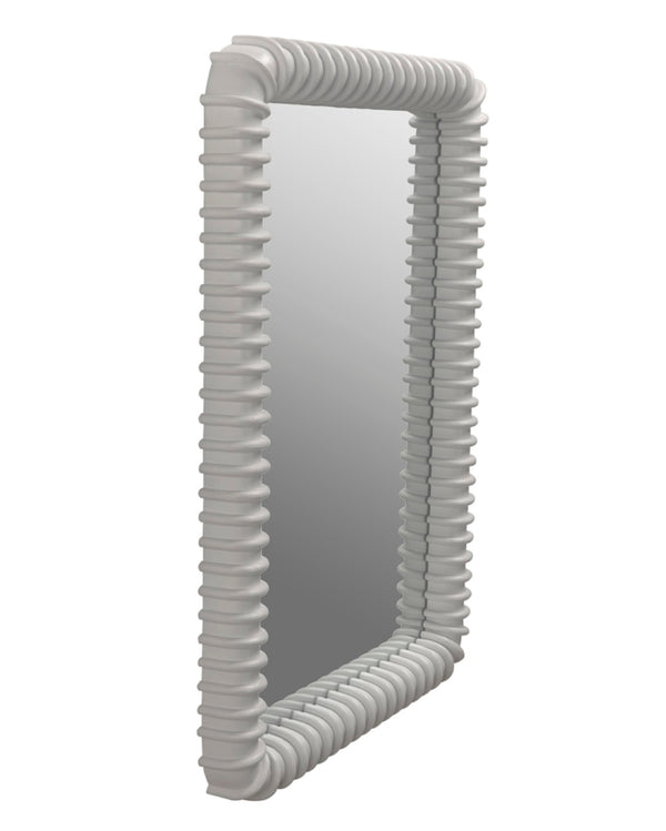 Noir Toshi Mirror – Timeless Elegance & Minimalist Design for Enhanced Spaces and Bright Interiors Solid White GMIR148SW