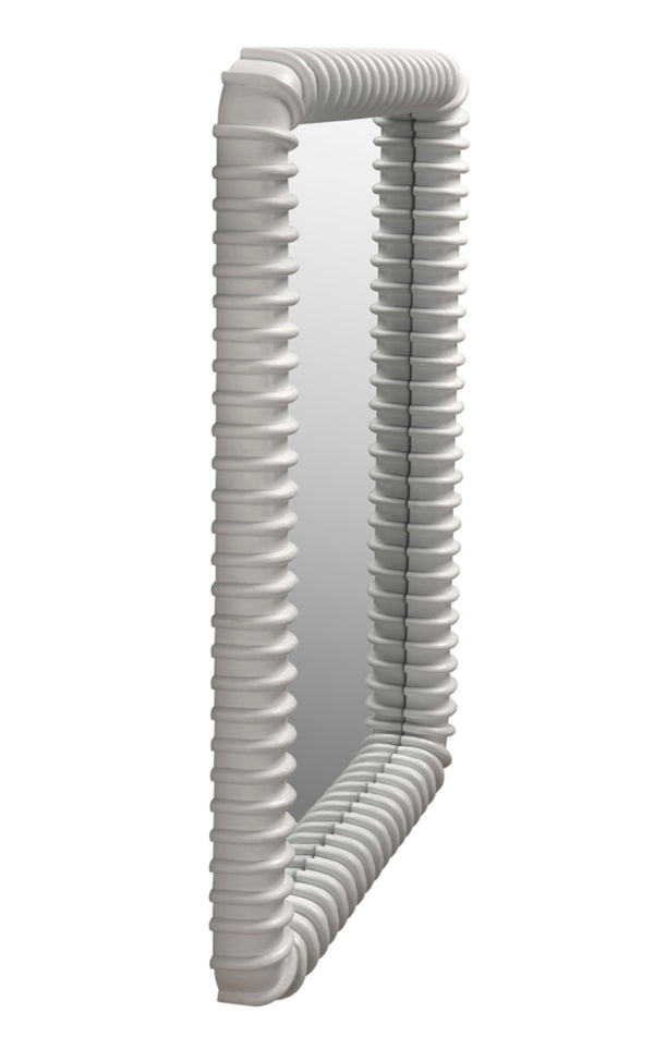 Noir Toshi Mirror – Timeless Elegance & Minimalist Design for Enhanced Spaces and Bright Interiors Solid White GMIR148SW