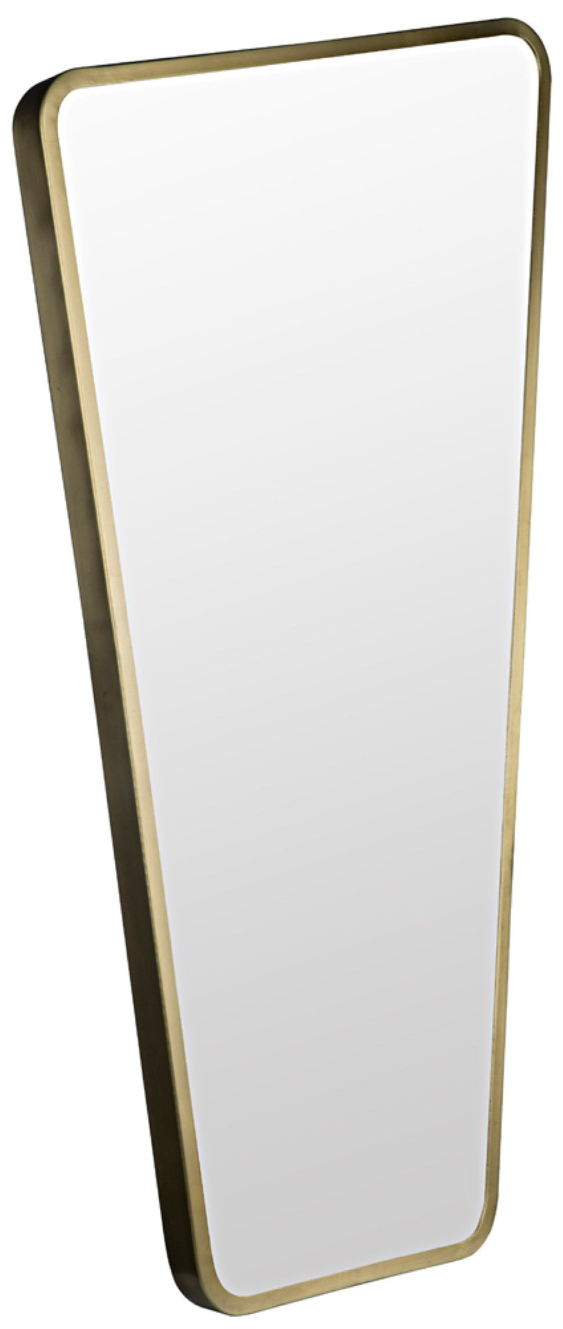 Noir Juliet Mirror - Elegant Iron Frame with Handcrafted Antique Brass Finish for Modern Home Décor GMIR163MB