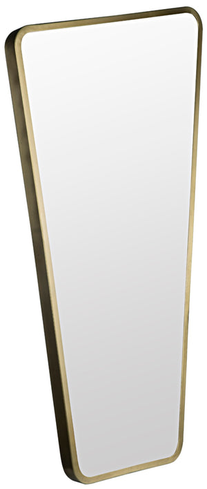Noir Juliet Mirror - Elegant Iron Frame with Handcrafted Antique Brass Finish for Modern Home Décor GMIR163MB