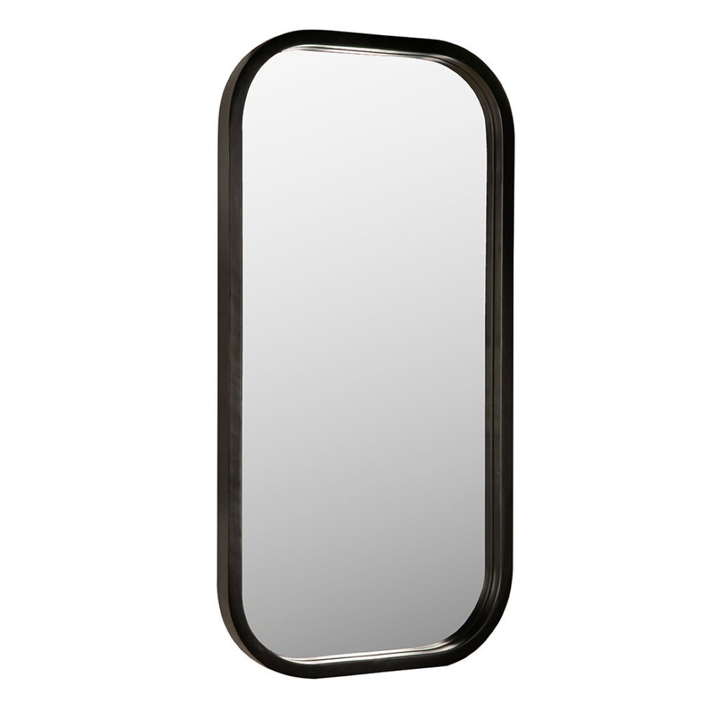 Noir Gorky Mirror II - Modern Elongated Design with Hand-Finished Iron Frame for Contemporary Spaces Matte Black GMIR170MTB