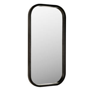 Noir Gorky Mirror II - Modern Elongated Design with Hand-Finished Iron Frame for Contemporary Spaces Matte Black GMIR170MTB