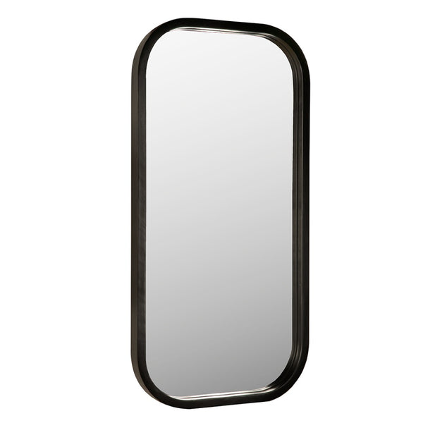 Noir Gorky Mirror II - Modern Elongated Design with Hand-Finished Iron Frame for Contemporary Spaces Matte Black GMIR170MTB