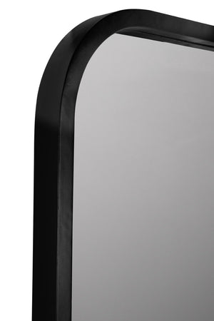 Noir Gorky Mirror II - Modern Elongated Design with Hand-Finished Iron Frame for Contemporary Spaces Matte Black GMIR170MTB