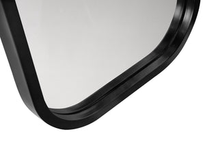Noir Gorky Mirror II - Modern Elongated Design with Hand-Finished Iron Frame for Contemporary Spaces Matte Black GMIR170MTB