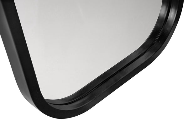 Noir Gorky Mirror II - Modern Elongated Design with Hand-Finished Iron Frame for Contemporary Spaces Matte Black GMIR170MTB