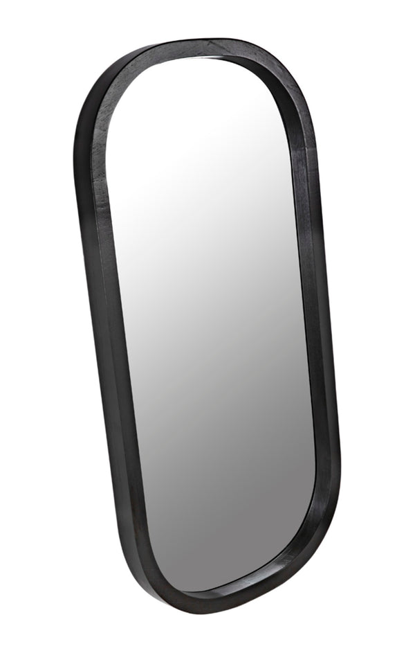 Noir Gorky Mirror II - Modern Elongated Design with Hand-Finished Iron Frame for Contemporary Spaces Pale GMIR170P